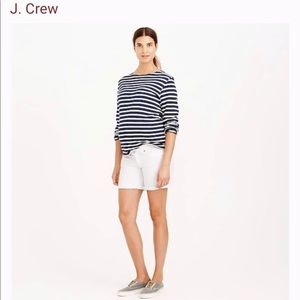 J.Crew maternity white denim shorts